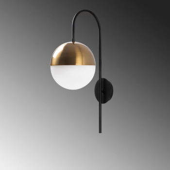 Nástenné svietidlo v čierno-zlatej farbe ø 20 cm Bastos – Opviq lights - Image 4