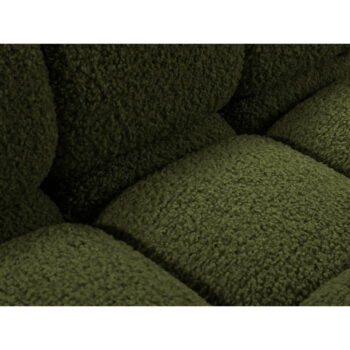 Zelený modul pohovky z textílie bouclé (ľavý roh) Bellis – Micadoni Home – Obrázok 2