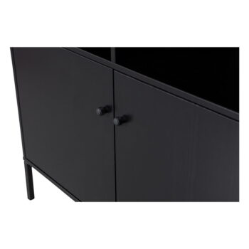 Čierna knižnica z borovicového dreva 107x160 cm Xam – WOOOD - Image 7
