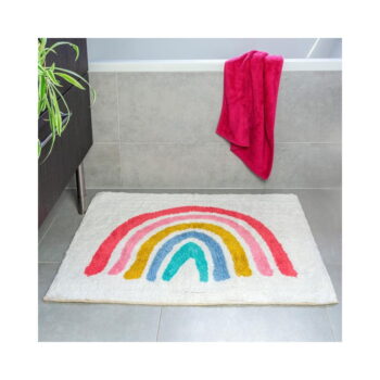 Biela kúpeľňová predložka 83x52,5 cm Rainbow – Rex London - Image 2