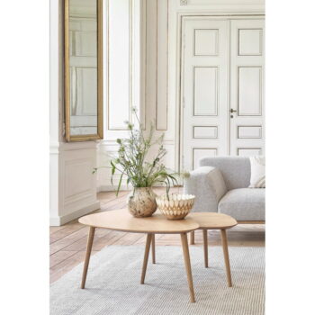 Konferenčné stolíky v súprave 2 ks v dekore duba v prírodnej farbe 70x100 cm Adda – Unique Furniture - Image 2