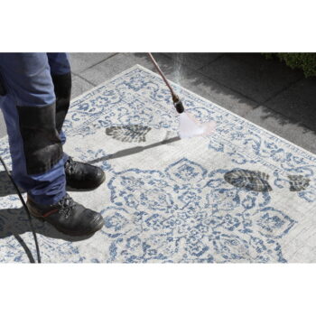Modro-krémový vonkajší koberec NORTHRUGS Tilos, 80 x 150 cm - Image 4