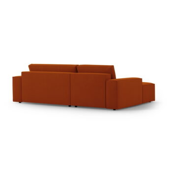 Rozkladacia rohová pohovka v tehlovej farbe (ľavý roh) Jodie – Micadoni Home - Image 8