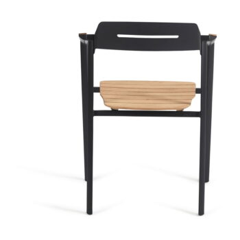 Čierna kovová záhradná stolička Icon – Diphano - Image 6
