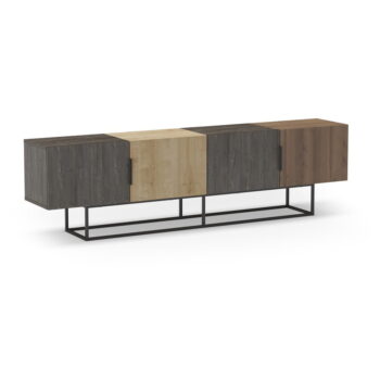 TV stolík v dekore duba v prírodnej farbe 200x55 cm Titan – Marckeric - Image 7
