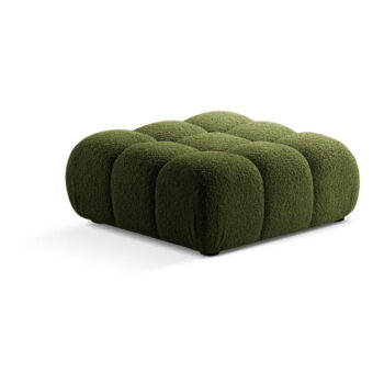 Zelená modulárna podnožka z textílie bouclé Bellis – Micadoni Home – Obrázok 3