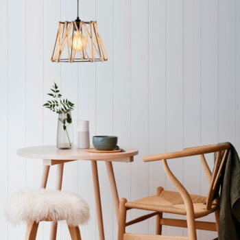 Závesné svietidlo v čiernej a béžovej farbe s kovovým tienidlom ø 30 cm Jutini – Opviq lights - Image 2