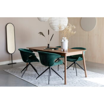 Rozkladací jedálenský stôl s doskou v dekore orechového dreva 90x180 cm Glimps – Zuiver – Obrázok 8