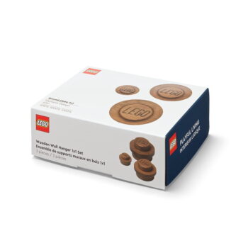 Súprava 3 nástenných háčikov z tmavo moreného dubového dreva LEGO® Wood - Image 7