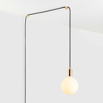 Závesné svietidlo v čierno-zlatej farbe ø 4 cm Plug & Play – tala - Image 3