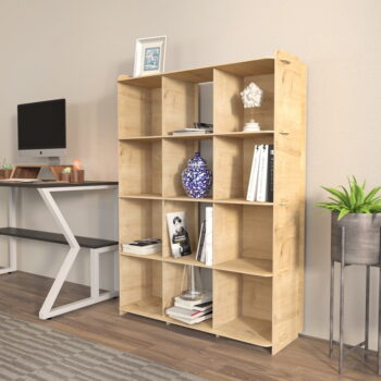 Knižnica v dekore duba v prírodnej farbe 92,5x132 cm Zimba - Kalune Design - Image 4