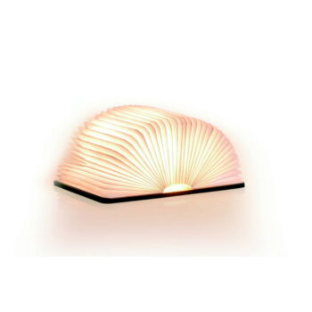 Hnedá LED stolová lampa s textilným tienidlom (výška  2,5 cm) Booklight – Gingko - Image 2