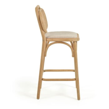 Barová stolička z dubového dreva v prírodnej farbe (výška sedadla 65 cm) Doriane – Kave Home - Image 6