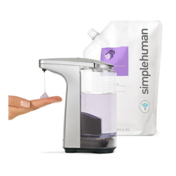Sivý automatický kovový dávkovač mydla 237 ml - simplehuman - Image 4