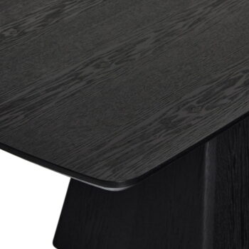Čierny jedálenský stôl s doskou v dubovom dekore 90x180 cm Star – Furnhouse - Image 7