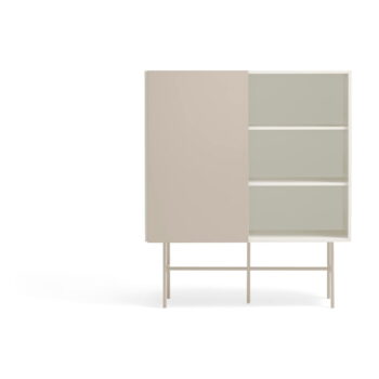 Béžovo-krémová vysoká komoda s posuvnými dverami 120x140 cm Nube – Teulat - Image 5