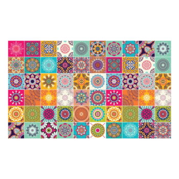 Sada 60 dekoratívnych samolepiek na stenu Ambiance Flow, 15 × 15 cm – Obrázok 2