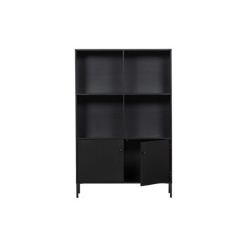 Čierna knižnica z borovicového dreva 107x160 cm Xam – WOOOD - Image 4