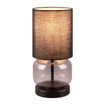 Čierno-fialová stolová lampa s textilným tienidlom (výška 28,5 cm) Elio – Trio - Image 2