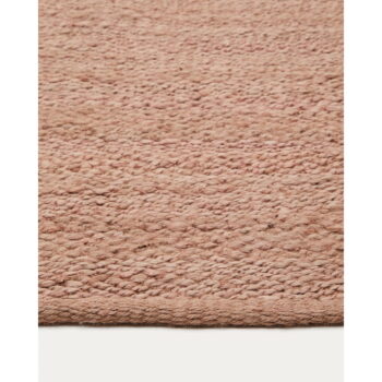 Jutový vonkajší koberec v lososovej farbe 160x230 cm Sallova – Kave Home - Image 6