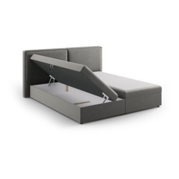 Sivá boxspring posteľ s úložným priestorom 160x200 cm Arendal – Cosmopolitan Design - Image 2