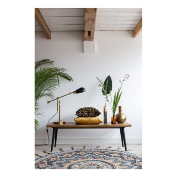 Lavica s čiernymi oceľovými nohami Dutchbone Alagon, dĺžka 120 cm - Image 8