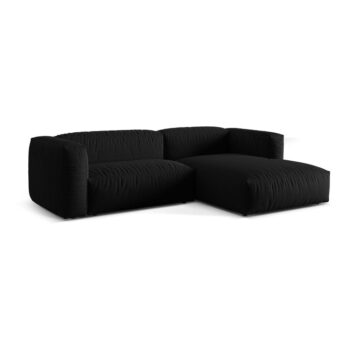 Čierna modulárna rohová pohovka (pravý roh) Martina – Micadoni Home - Image 2