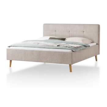 Sivohnedá čalúnená dvojlôžková posteľ 180x200 cm Smart – Meise Möbel - Image 6