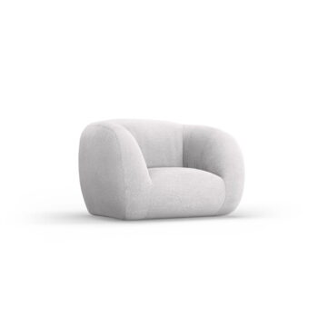 Svetlosivé kreslo z textílie buklé Essen – Cosmopolitan Design - Image 2