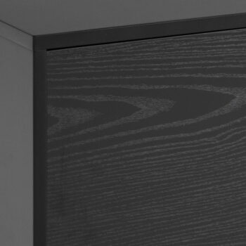 Čierny TV stolík v dekore jaseňa 140x45 cm Seaford – Actona - Image 8