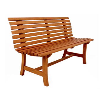 Drevená záhradná lavica v prírodnej farbe Moreno – Garden Pleasure - Image 2