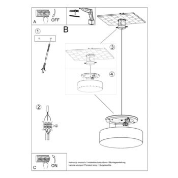 Čierne závesné svietidlo ø 45 cm Atis – Nice Lamps – Obrázok 7
