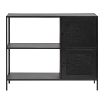 Čierna kovová knižnica 100x81 cm Malibu - Unique Furniture – Obrázok 7