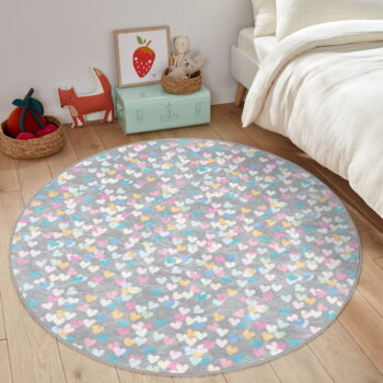 Svetlosivý detský koberec ø 100 cm Comfort – Mila Home - Image 3