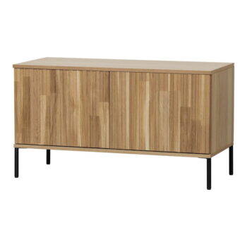 TV stolík z dubového dreva v prírodnej farbe 100x56 cm Gravure – WOOOD – Obrázok 2