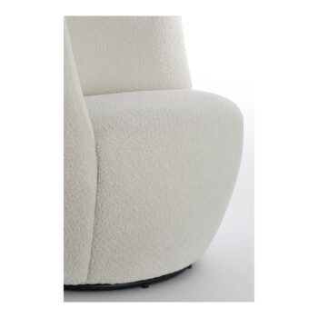 Biele kreslo z textílie buklé Senja – Light & Living – Obrázok 5