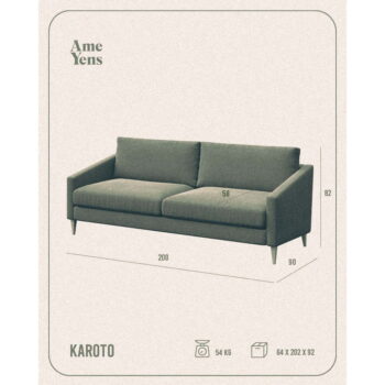 Béžová pohovka 200 cm Karoto – Ame Yens - Image 6