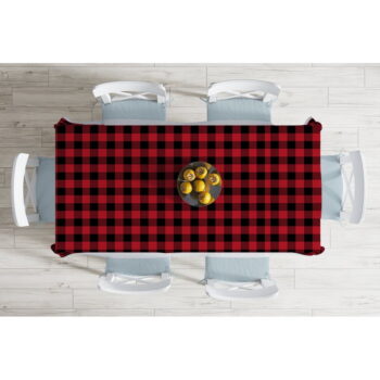 Obrus s prímesou bavlny Minimalist Cushion Covers Tartan, 140 x 180 cm - Image 2