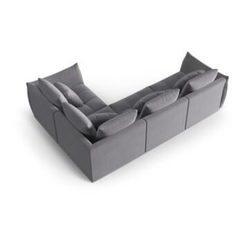 Tmavosivá rohová pohovka z textílie bouclé (pravý roh/do L) Bloom – Micadoni Home - Image 4