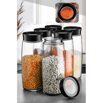 Sklenené dózy v súprave 6 ks na potraviny – Hermia – Obrázok 3