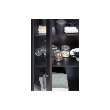 Čierna vitrína z borovicového dreva 100x155 cm Xam – WOOOD - Image 6