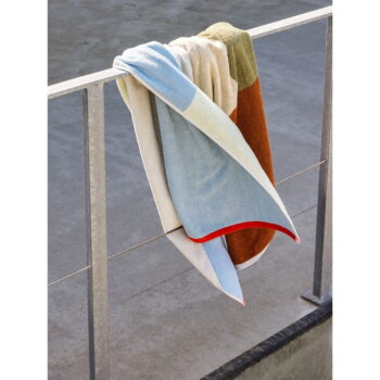 Modrá froté bavlnená osuška 70x140 cm Block – Hübsch - Image 8