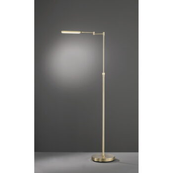 LED stojacia lampa v zlatej farbe s kovovým tienidlom (výška  130 cm) Nami – Fischer & Honsel - Image 5
