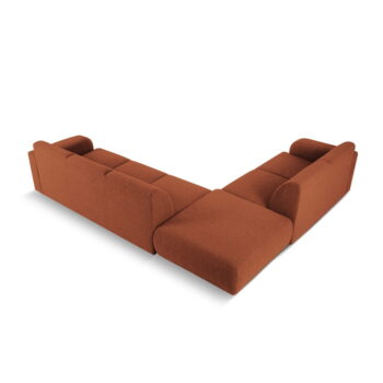 Hnedá rohová pohovka z textílie bouclé (ľavý roh) Molino – Micadoni Home – Obrázok 3