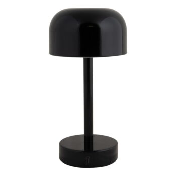Čierna LED stolová lampa s kovovým tienidlom (výška 24,5 cm) James – Leitmotiv - Image 3