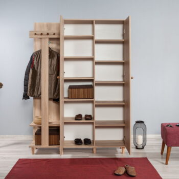 Predsieňová zostava v dekore duba v prírodnej farbe Garmanto – Kalune Design - Image 7