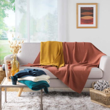 Pletená deka 125x150 cm Tricotine – douceur d'intérieur - Image 4
