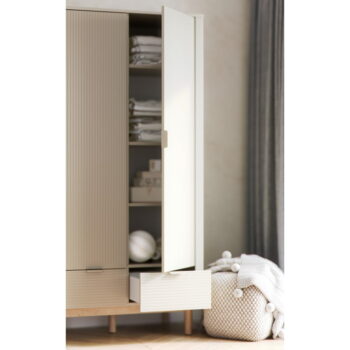 Krémová detská šatníková skriňa 100x52 cm Miloo – Pinio – Obrázok 4