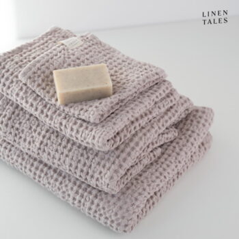 Svetloružové uteráky a osušky v súprave 3 ks Honeycomb - Linen Tales - Image 2