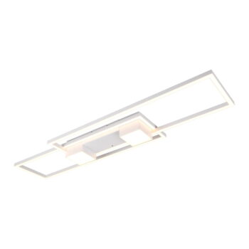 Biele LED stmievateľné stropné svietidlo na diaľkové ovládanie 28x100 cm Albany – Trio - Image 3